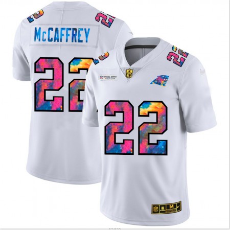 Maillot Carolina Panthers Christian McCaffrey 22 Nike 2020 Blanc Multicolore - Homme